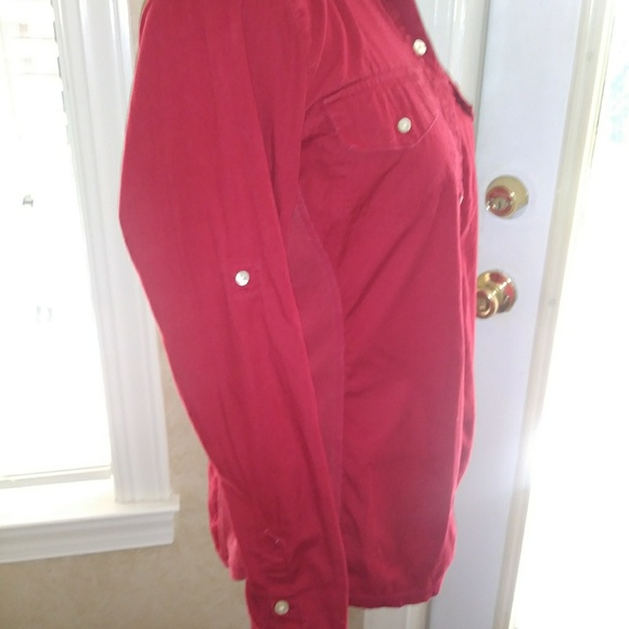 Converse Long Sleeve Red Shirt, Small - Picture 3 of 8